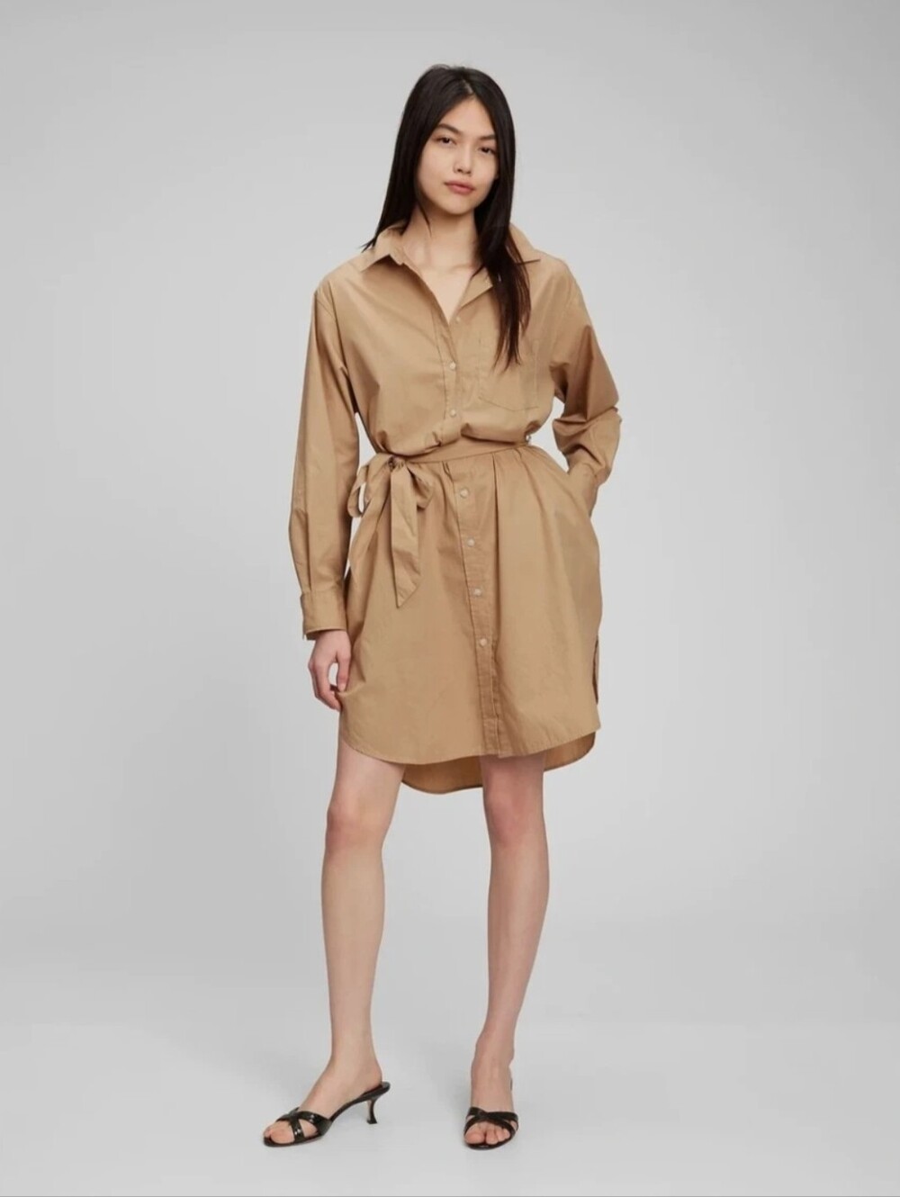 EUC GAP Beige Cotton Shirt Dress